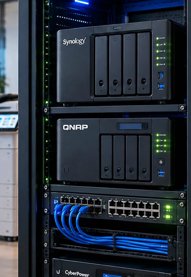 Solutions NAS professionnelles Synology et QNAP dans un environnement réseau